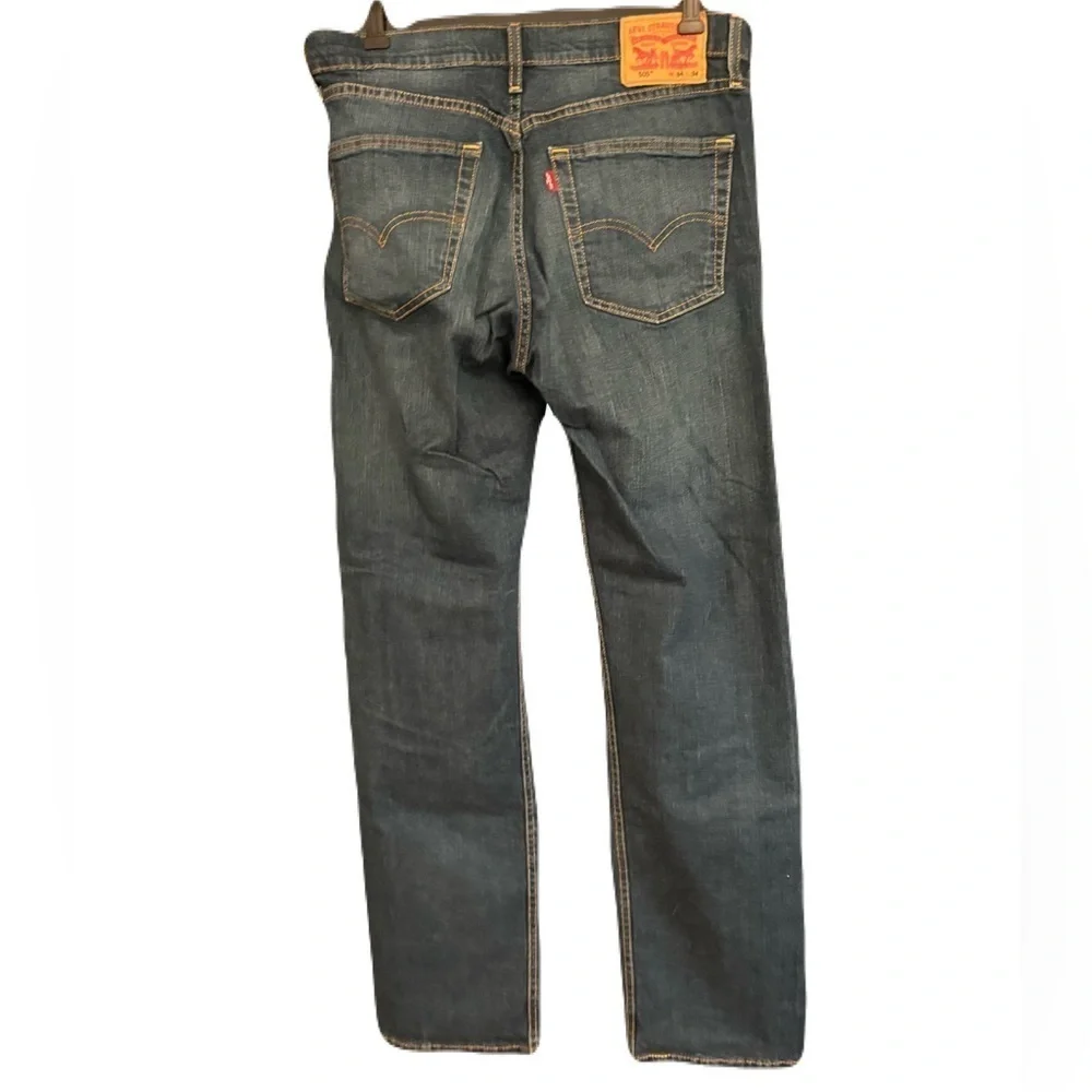 Levi’s 505 Regular Fit Jeans Men’s 34x34 Blue Medium Wash Straight Leg Denim